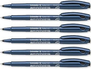 Schneider Topball 857 Rollerball Pen 0.6mm Metal Tip, Black Pack of 6 | 0.6mm Writing Line, Smooth Rolling Tip, Recycled Plastic Barrel, For Home, Work & Office Use