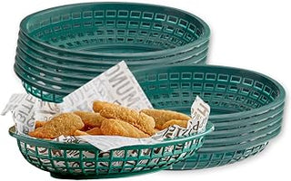 TableCraft Products C1074FG Cash and Carry Basket, Oval, Green (Pack of 12)