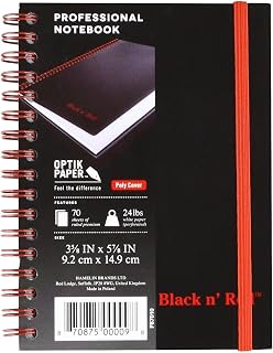Black n' Red Black n` Red : Poly Twinwire Notebook, Ruled, 5-7/8 x 4-1/8, White, 70 Sheets/Pad -:- Sold as 2 Packs of - 1 - / - Total of 2 Each