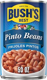 Bush's Best Pinto Beans, 53 oz | Canned Beans, Source of Plant Based Protein and Fiber, Gluten Free