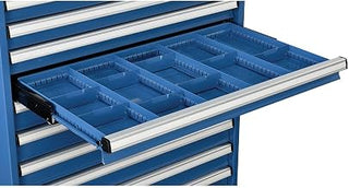 Global Industrial Dividers for 3" H Drawer of Modular Drawer Cabinet 36" Wx24 D, Blue