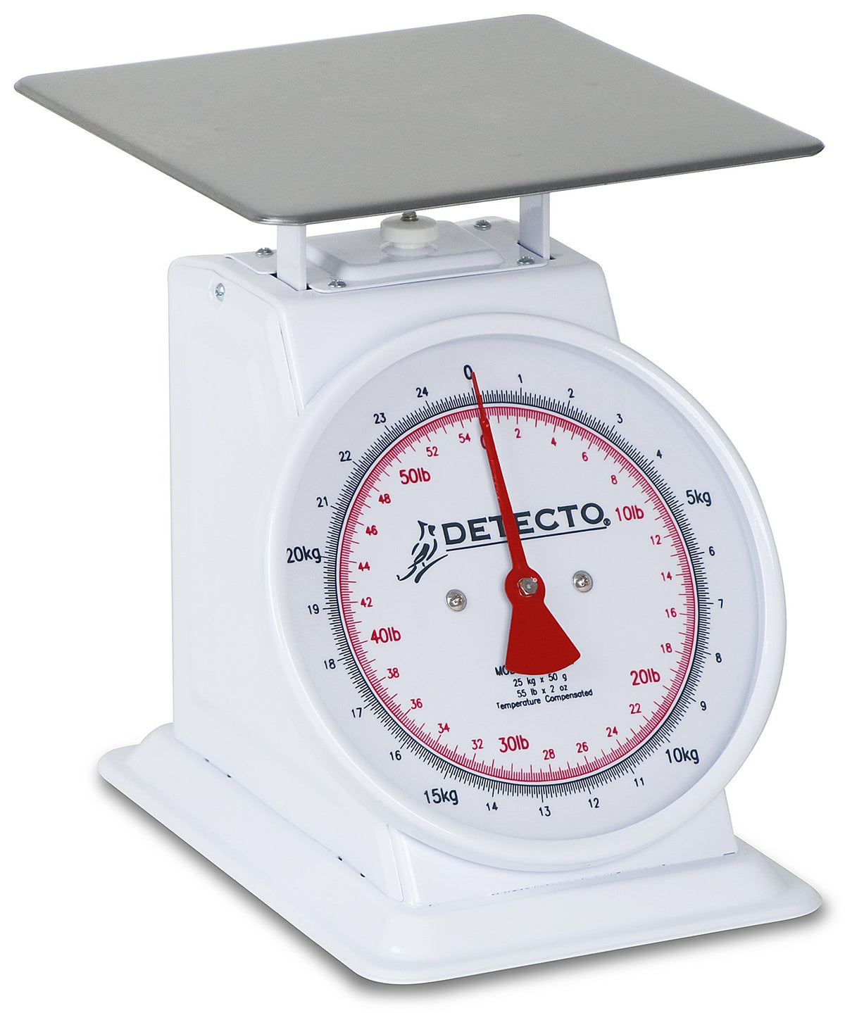 Top Loading Dial Scale by Detecto – Alloy Steel, White, Model T-25-KP