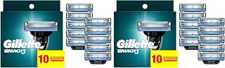 Gillette Mach3 Razor Refills for Men, 10 Razor Blade Refills, (Pack of 2)