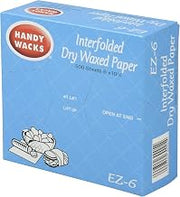 Handy Wacks EZ6C, 6x10-3/4-Inch Interfolded Medium Grade Dry Waxed Paper, Waxed Wrap Deli Paper Sheets (12)