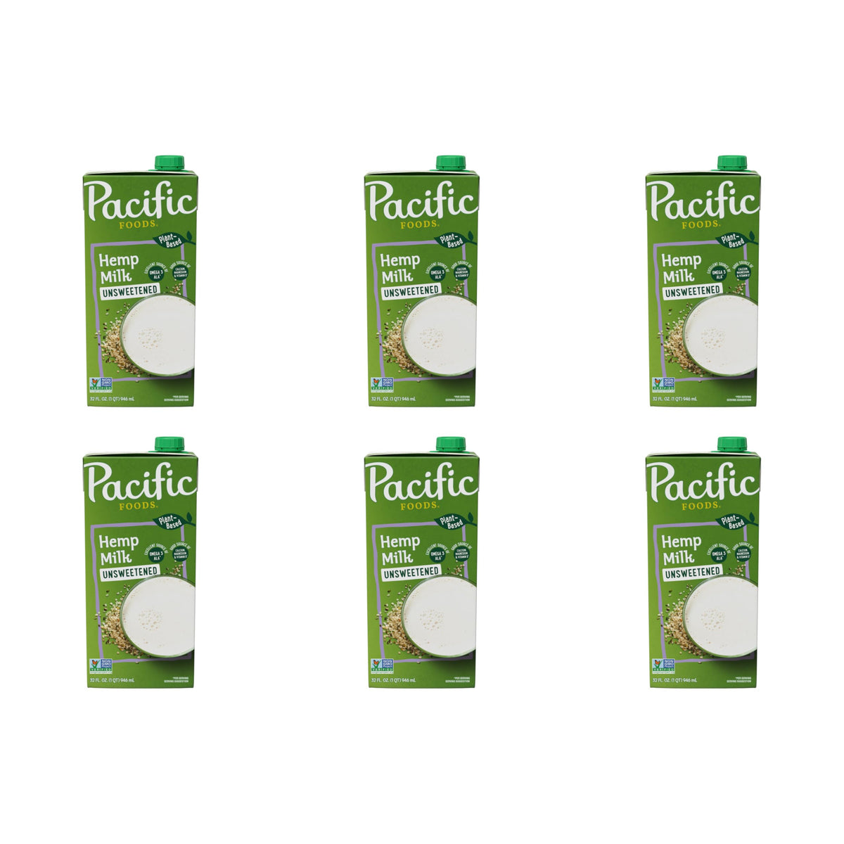 Pacific Foods Hemp Milk / 32 Fl Oz (Pack of 6) / 1 Hemp Milk