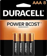 DURACELL Coppertop AAA Batteries with Power Boost Ingredients, Triple A Batteries, 8 Count (Pack of 1) for Household and Office Devices, Alkaline AAA Battery