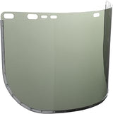 Face Shield Window for Jackson Safety Headgear, 8" x 15.5" x 0.04", Aluminum Bound Acetate, Medium Green Tint (Case of 24), 29053