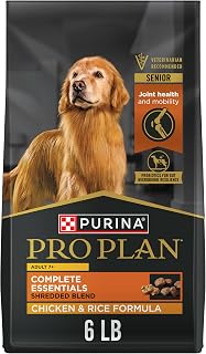 Purina Pro Plan Complete Essentials Senior Dry Dog Food, Chicken, 6 lb Bag