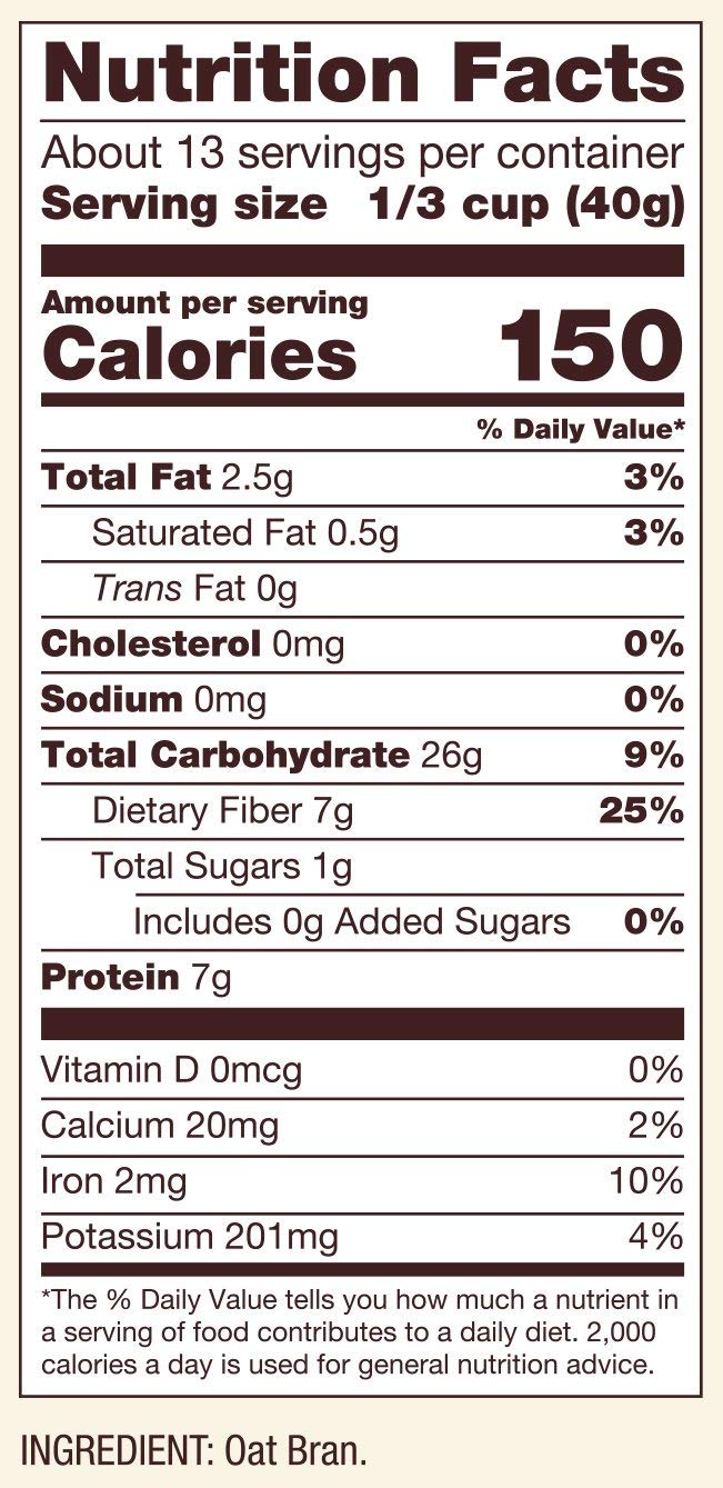Bob's Red Mill 18 Ounce (Pack of 2) / 2 Oat Bran