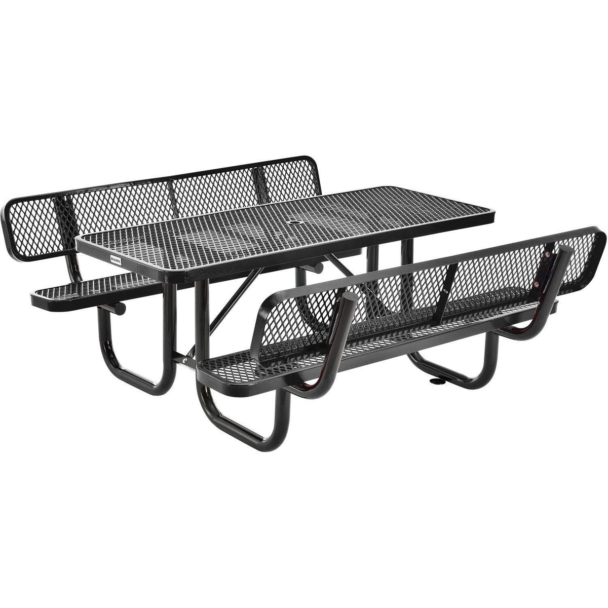 Global Industrial Black / 72"L x 83"W x 33"H / Industrial Picnic Tables
