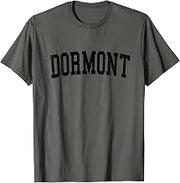 Vintage Dormont PA Distressed Black Varsity Style T-Shirt