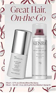 Kenra Hair Styling Kit | Great Hair, On-the-Go Gift Haircare Set | Blow-Dry + Perfect Medium Spray 13 | Travel Size