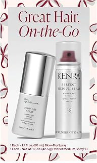Kenra Hair Styling Kit | Great Hair, On-the-Go Gift Haircare Set | Blow-Dry + Perfect Medium Spray 13 | Travel Size