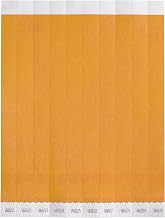 Bar Maid 3/4"W x 9 1/2"L Orange Tyvek Wristbands (Pack of 500)