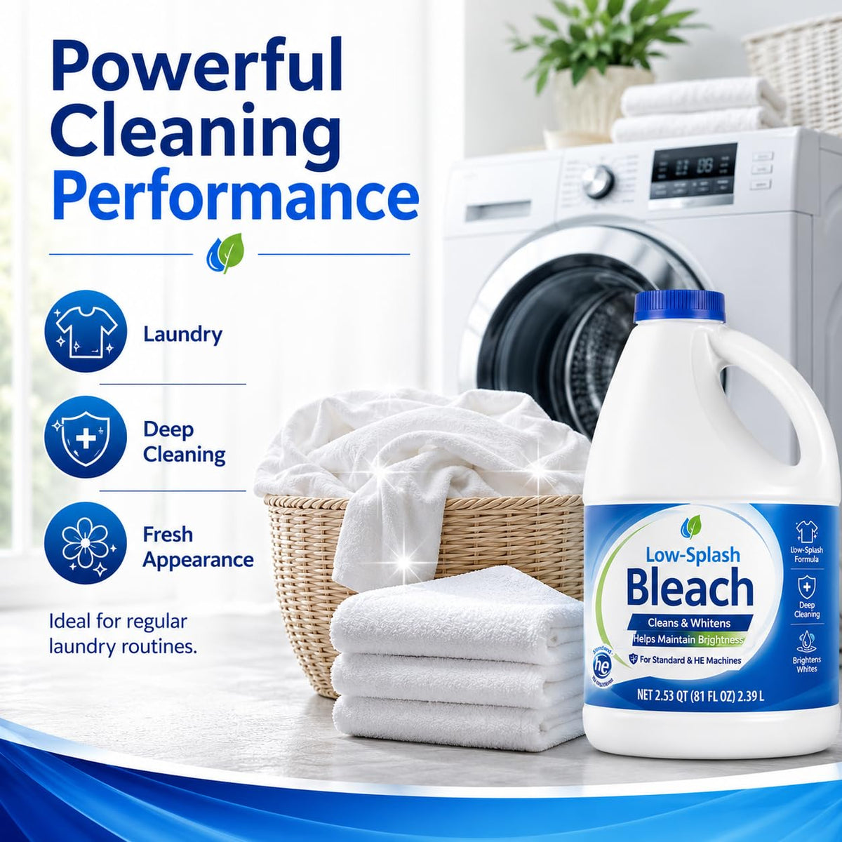 Low-Splash Bleach by Generic – 81 Fl Oz (Pack of 1)