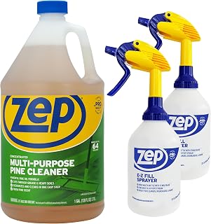 Zep Concentrated Multi-Purpose Pine Cleaner – Cut Grease & Deodorize in One Step – 1 Gallon E-Z Fill Sprayer 2-Pack – Bundle