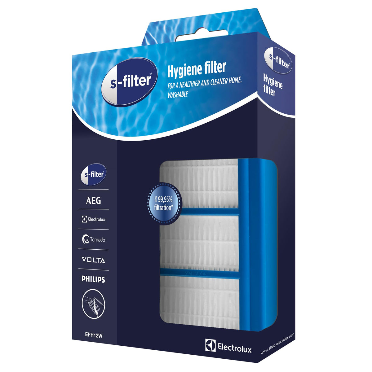 Original HEPA Filter Washable for Oxy3 Excellio by Electrolux – Hepa, White, Model EFH12W