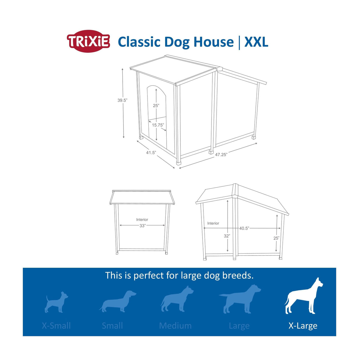 TRIXIE XX-Large / Brown / Traditional Dog Houses