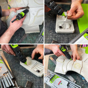 Powerful 60 Watt Full Size Fine/Detail Tip Hot Glue Gun by Surebonder – .063 (1/16) inches, Black and Green, Model H-327F