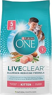 Purina ONE LiveClear Allergen-Reducing Dry Kitten Food, 5 lb Bag