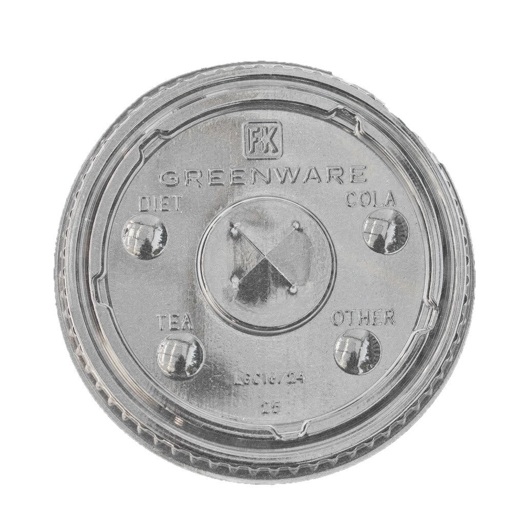 Fabri-Kal Greenware 16/24 OZ Lid - 1000 item case - Clear
