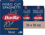 Barilla Fideo Cut Spaghetti Pasta, Non-GMO Kosher Pasta, 16oz. (16PK)