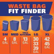 Hefty 25 Count (Pack of 6) / Black / Unscented Trash Bags