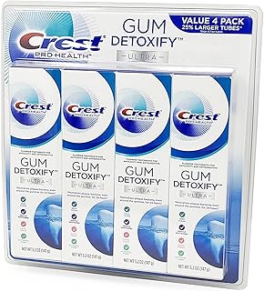 Crest Pro Health Ultra Gum Detoxify Toothpaste (4-Pack, 5.2 oz each)