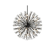 Vera 24 Light Pendant by Lighting Design – Metal, Clear, Model 2550D38BK