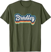 Bradley First Name Boy Vintage Style 70s 80s Personalized T-Shirt