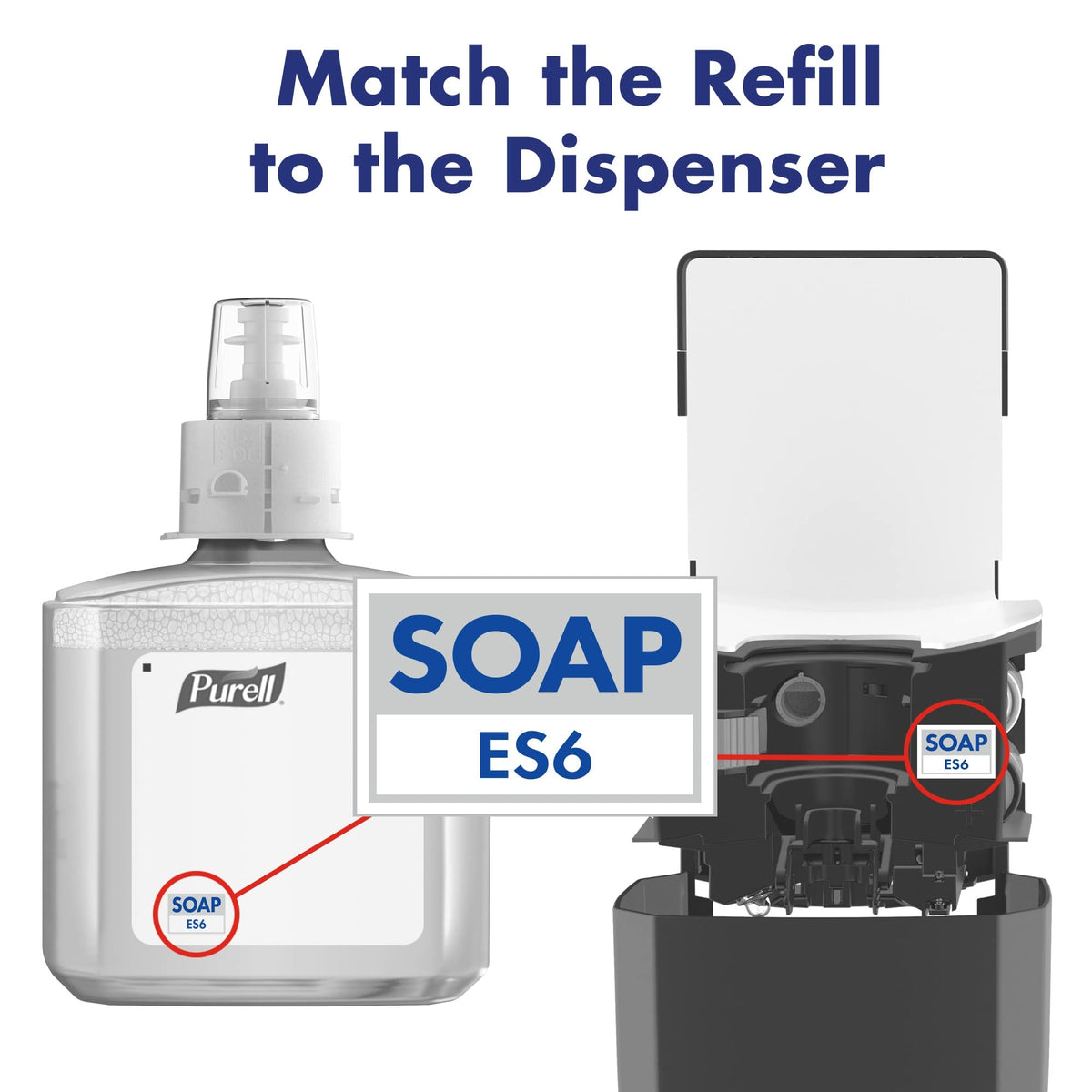 ® Brand Gentle and Free HEALTHY SOAP® Foam ES6 Refill by Purell – 1 Count (Pack of 2), Clear, Pack of 2, Model 6472-02