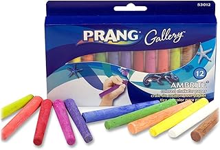 Prang Ambrite Paper Chalk, Assorted Colors, 12 Count