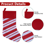 Tokforty Candy Cane Christmas Stockings, 19 Inch, 12 Pack Red and White