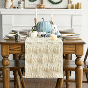 Artoid Mode Faux Fur Pumpkin Table Runner, 13 x 72 Inch, Beige