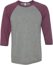 BELLA+CANVAS 3/4-Sleeve Baseball Tee