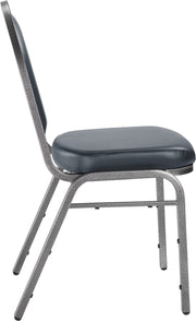 Dome Vinyl Upholstered Padded Stack Chair Midnight Blue by National Public Seating – Vinyl, Midnight Blue, Model 9204-SV