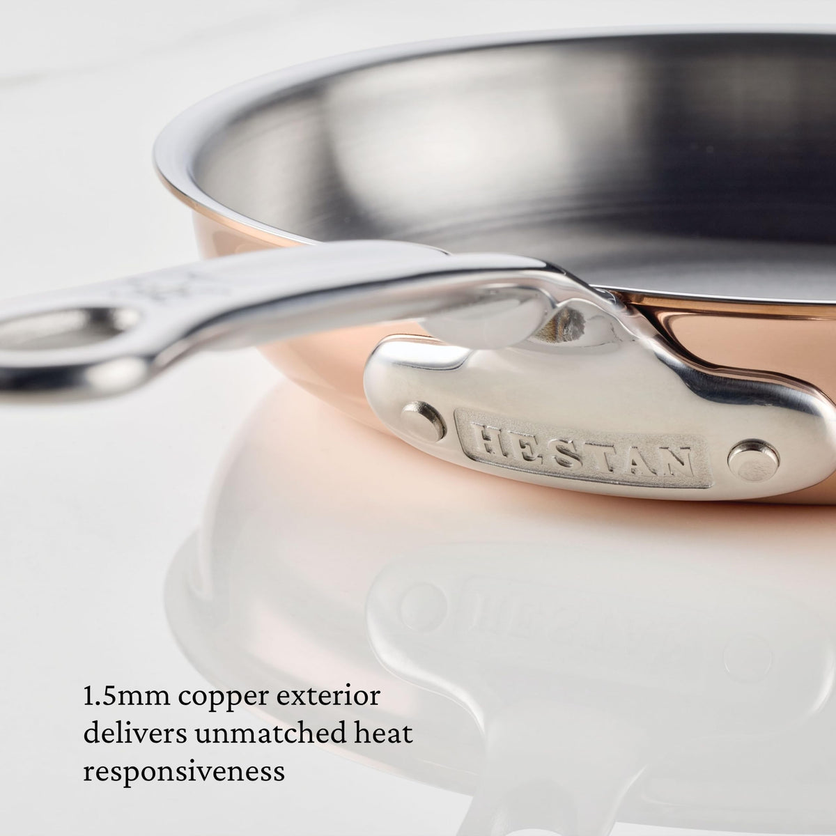CopperBond® Aura™ 8.5" Professional Copper Skillet by Hestan – 8.5 Inches, 1.5 quarts, Copper, Model 31847