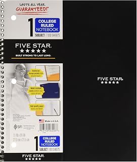Mead 06206 Wirebound Notebook, College Rule, 11 x 8 1/2, 100 Sheets, Assorted