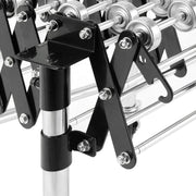 18" W Portable Flexible & Expandable Conveyor by Global Industrial – 86"L x 18"W x 10"H, Alloy Steel, Model 168112