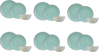 Cosy & Trendy 3678099SRP 18-Piece Granite Dinner Set for 6 People, Blue