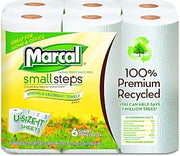 Marcal 6181CT Paper Towels, 2-Ply, 140 Sheets/Roll, 24 Rolls/CT, White