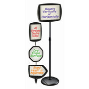 MasterVision Floor Stand Sign Holder by Bi-Office – Small 2' - 4', Alloy Steel, Brown, Model SIG07060101