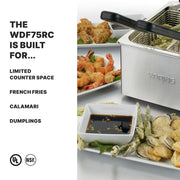 Waring Silver / 8.5 Pound Capacity - 120V / 8.5 Pound Deep Fryer 120V Commercial Deep Fryers