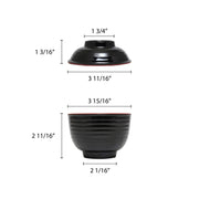 Two tone melamine dinnerware collection 8 oz by Thunder Group – Melamine, Black red, Model 3221JBR