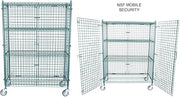 NSF Mobile Green Wire Security Cage Kit - 18 inch x 48 inch x 69 inch