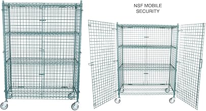 NSF Mobile Green Wire Security Cage Kit - 18 inch x 48 inch x 69 inch