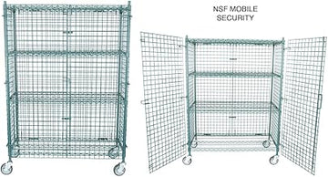 NSF Mobile Green Wire Security Cage Kit - 18 inch x 48 inch x 69 inch