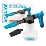 2-in-1 Hose-Powered Adjustable Foam Cannon Spray Gun Blaster with Spray Wash Quick-Connect to Any Garden Hose by Aqua Joe – 23 fl oz, Foam, Model AJ-SPXN
