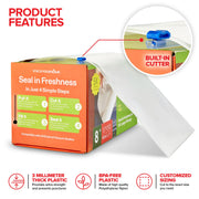 8 x 150 ft Vacuum Seal Bag Rolls in Dispenser Box by Stock Your Home – 8 x 150 Inch, Polyethylene (PE)