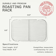 Made In Stainless Steel Roasting Rack, 13.5 x 8.5 Inch, Silver